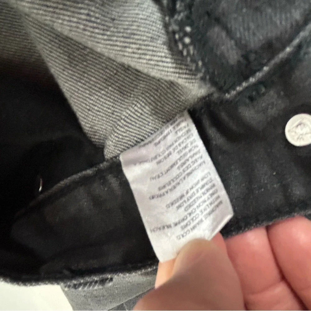 LNGeans‎ Gothic Vampire Black Distressed Denim Jeans 32 Button Fly